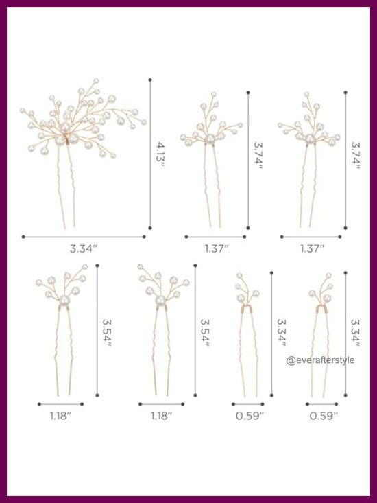 7Pcs Pearl Bridal Hair Pins Wedding Hair Accessories for Brides